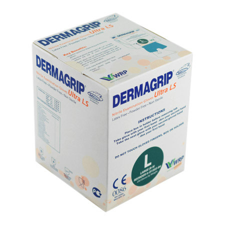 Нитриловые перчатки Dermagrip Ultra LS Safedon на for-med.ru