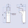Локтевой дозатор 1 л для антисептика и мыла Saraya MDS-1000PW