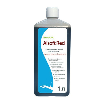 Средство Alsoft Red 1 литр окрашенный антисептик